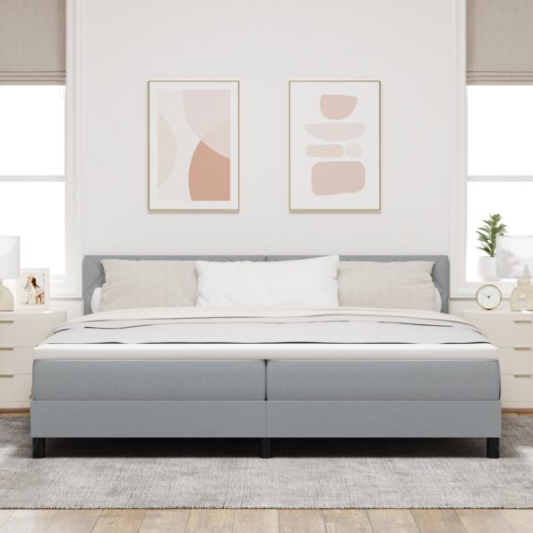 3338790_5.jpg vidaXL Posteľ s matracom svetlosivá 200x200 cm textília – Obrázok 5