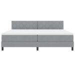 vidaXL Posteľ s matracom svetlosivá 200x200 cm textília – Obrázok 8