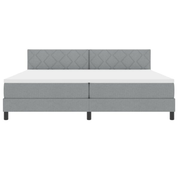 3338790_8.jpg vidaXL Posteľ s matracom svetlosivá 200x200 cm textília – Obrázok 8