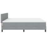 vidaXL Posteľ s matracom svetlosivá 200x200 cm textília – Obrázok 9