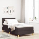 vidaXL Boxspring posteľ s matracom tmavo hnedá 80x200 cm tkanina