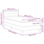 vidaXL Boxspring posteľ s matracom tmavo hnedá 80x200 cm tkanina – Obrázok 12