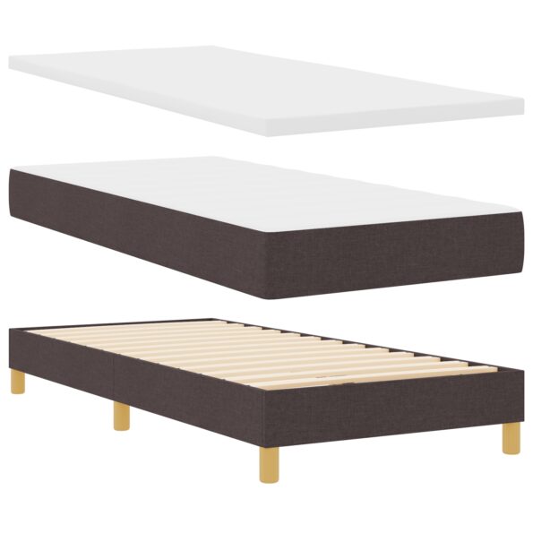 vidaXL Boxspring posteľ s matracom tmavo hnedá 80x200 cm tkanina – Obrázok 6