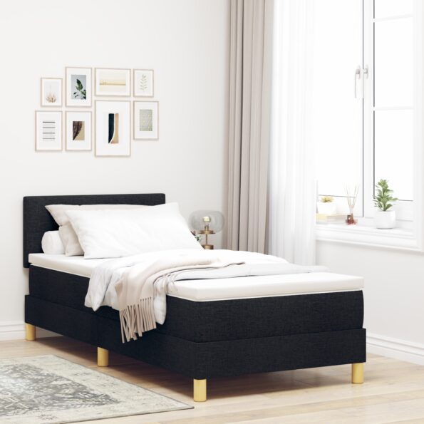 3338876_1.jpg vidaXL Box Spring Posteľ s Matracom Čierna 80x200 cm Tkanina – Obrázok 1