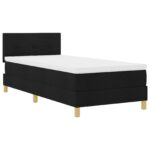 vidaXL Box Spring Posteľ s Matracom Čierna 80x200 cm Tkanina – Obrázok 2