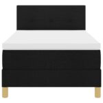 vidaXL Box Spring Posteľ s Matracom Čierna 80x200 cm Tkanina – Obrázok 8