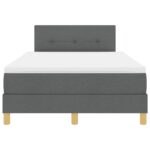 vidaXL Raňajková posteľ s matracom tmavosivá 120x190 cm tkanina – Obrázok 8