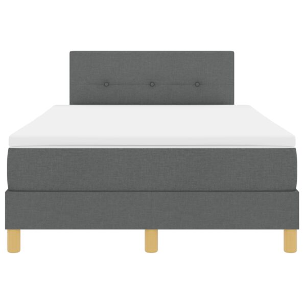 vidaXL Raňajková posteľ s matracom tmavosivá 120x190 cm tkanina – Obrázok 8