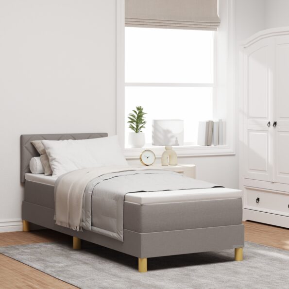 3338955_1.jpg vidaXL Posteľný rošt s matracom Sivohnedý 80x200 cm Látka – Obrázok 1