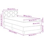 vidaXL Posteľný rošt s matracom Sivohnedý 80x200 cm Látka – Obrázok 12