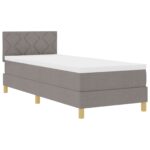 vidaXL Posteľný rošt s matracom Sivohnedý 80x200 cm Látka – Obrázok 2