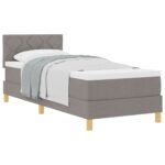 vidaXL Posteľný rošt s matracom Sivohnedý 80x200 cm Látka – Obrázok 3