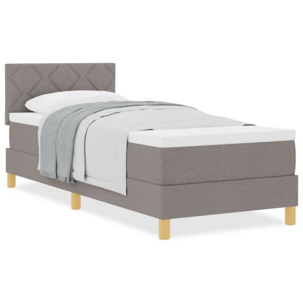 3338955_4.jpg vidaXL Posteľný rošt s matracom Sivohnedý 80x200 cm Látka – Obrázok 4