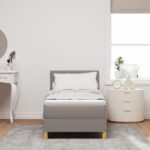 vidaXL Posteľný rošt s matracom Sivohnedý 80x200 cm Látka – Obrázok 5