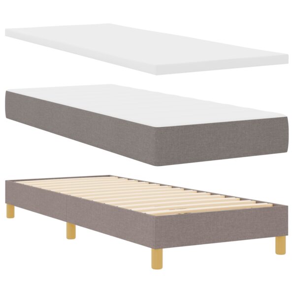 3338955_6.jpg vidaXL Posteľný rošt s matracom Sivohnedý 80x200 cm Látka – Obrázok 6