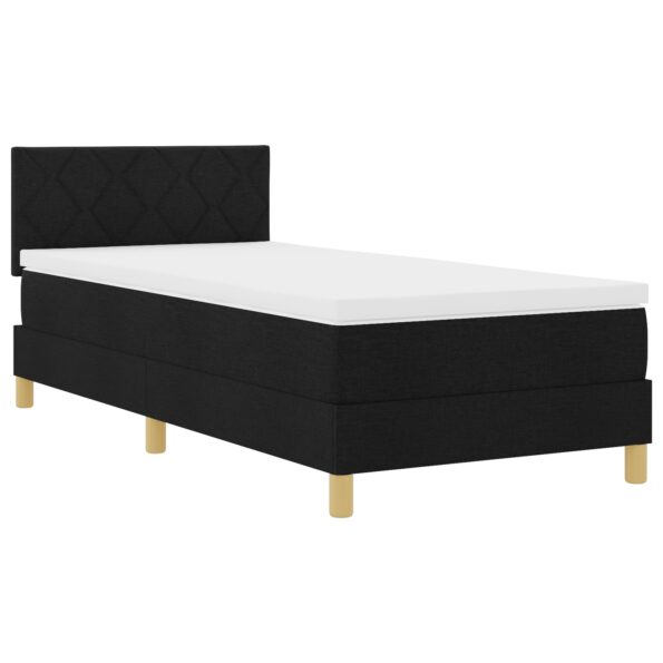 vidaXL boxspring posteľ s matracom čierny 90x190 cm tkanina – Obrázok 2