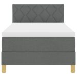 vidaXL Zasúvacia posteľ s matracom tmavohnedá 90x200 cm tkanina – Obrázok 8