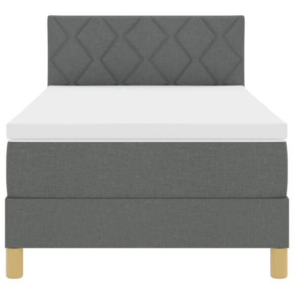 vidaXL Zasúvacia posteľ s matracom tmavohnedá 90x200 cm tkanina – Obrázok 8