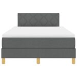 vidaXL Boxspringová posteľ s matracom Tmavošedá 120x190 cm Tkanina – Obrázok 8