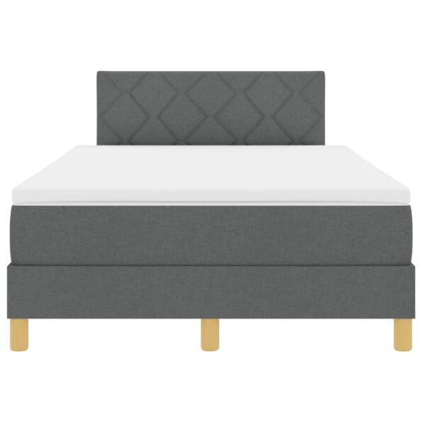 vidaXL Boxspringová posteľ s matracom Tmavošedá 120x190 cm Tkanina – Obrázok 8