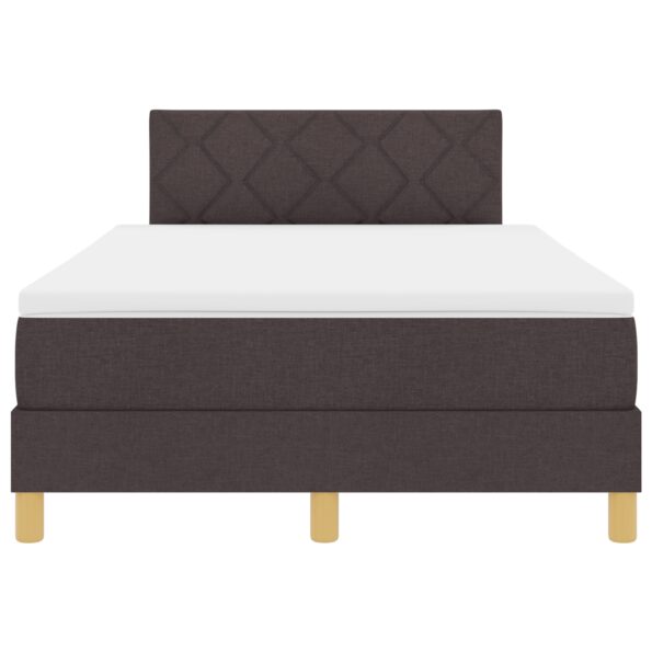 vidaXL Posteľ s pružinovým rámom a matracom tmavohnedej farby 120x200 cm tkanina – Obrázok 8