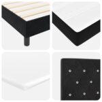 vidaXL Box Spring Posteľ s Matracom Čierna Jednolôžková Zamat – Obrázok 11