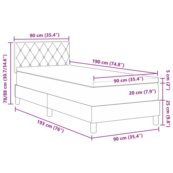 3339076_12.jpg vidaXL Box Spring Posteľ s Matracom Čierna Jednolôžková Zamat – Obrázok 12