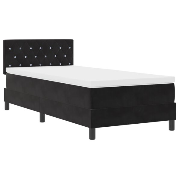 3339076_2.jpg vidaXL Box Spring Posteľ s Matracom Čierna Jednolôžková Zamat – Obrázok 2