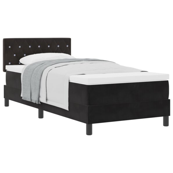 3339076_3.jpg vidaXL Box Spring Posteľ s Matracom Čierna Jednolôžková Zamat – Obrázok 3