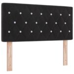 vidaXL Box Spring Posteľ s Matracom Čierna Jednolôžková Zamat – Obrázok 7