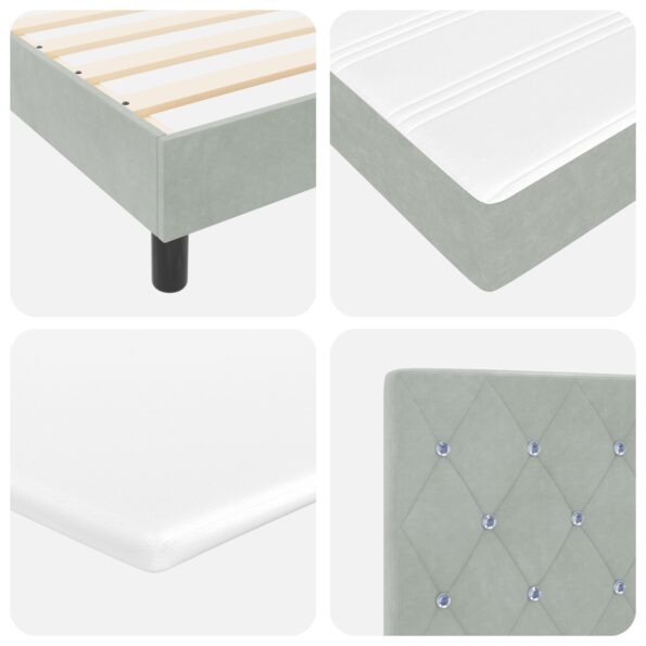 3339080_11.jpg vidaXL Box Spring Bed s matracom Svetlosivý 90x200 cm Zamat – Obrázok 11