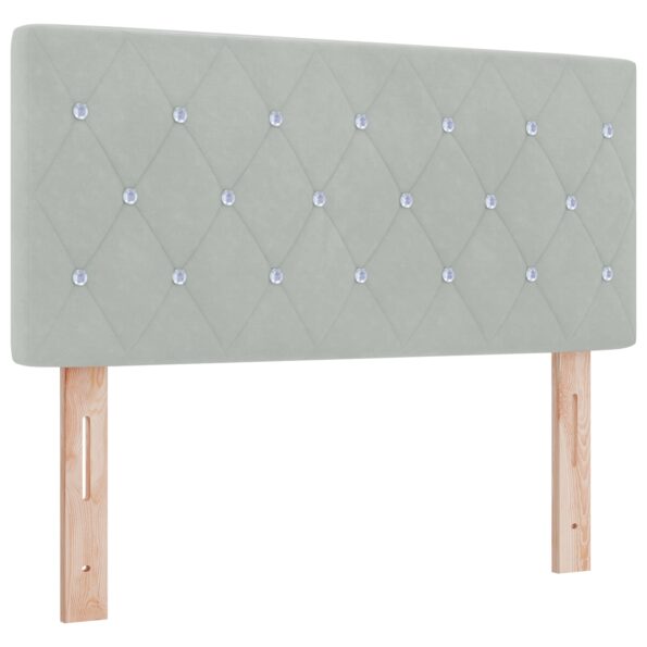 3339080_7.jpg vidaXL Box Spring Bed s matracom Svetlosivý 90x200 cm Zamat – Obrázok 7