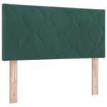 vidaXL Box Spring Postel s matracom tmavozelená jednolôžková zamatová – Obrázok 7