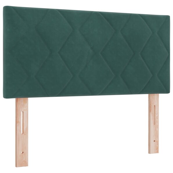 3339209_7.jpg vidaXL Box Spring Postel s matracom tmavozelená jednolôžková zamatová – Obrázok 7
