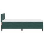 vidaXL Box Spring Postel s matracom tmavozelená jednolôžková zamatová – Obrázok 9