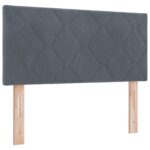 vidaXL Posteľ s pružinovým rámom Tmavo šedá 90 x 200 cm Zamat – Obrázok 7