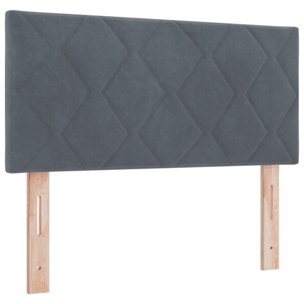 vidaXL Posteľ s pružinovým rámom Tmavo šedá 90 x 200 cm Zamat – Obrázok 7