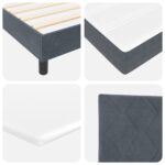 vidaXL Posteľ s boxspringom a matracom tmavo šedá 140x200 cm zamat – Obrázok 11