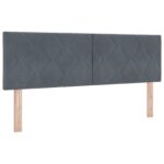 vidaXL Posteľ s boxspringom a matracom tmavo šedá 140x200 cm zamat – Obrázok 7