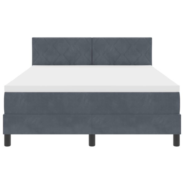 3339243_8.jpg vidaXL Posteľ s boxspringom a matracom tmavo šedá 140x200 cm zamat – Obrázok 8