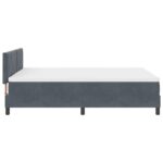 vidaXL Posteľ s boxspringom a matracom tmavo šedá 140x200 cm zamat – Obrázok 9