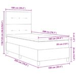 vidaXL Boxspring posteľ s matracom tmavosivá 100x200 cm textília – Obrázok 12