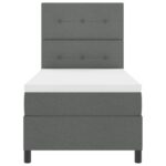 vidaXL Boxspring posteľ s matracom tmavosivá 100x200 cm textília – Obrázok 8