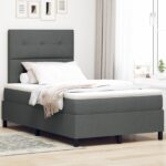 vidaXL boxspring posteľ s matracom tmavošedá 120x200 cm