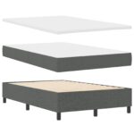 vidaXL boxspring posteľ s matracom tmavošedá 120x200 cm – Obrázok 7