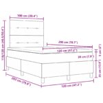 vidaXL Boxspring posteľ s matracom čierna 120x200 cm textília – Obrázok 12