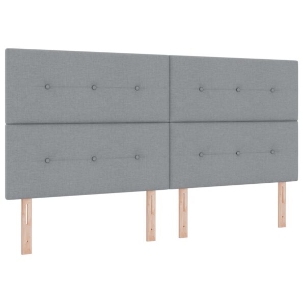 3339413_2.jpg vidaXL rám postele s matracom svetlo šedý textil 200 x 200 cm matrace – Obrázok 2