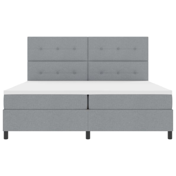 3339413_8.jpg vidaXL rám postele s matracom svetlo šedý textil 200 x 200 cm matrace – Obrázok 8