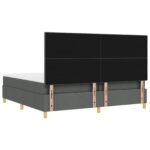 vidaXL Box Spring Posteľ s Matracom Tmavo Šedá 200x200 cm Textília – Obrázok 10