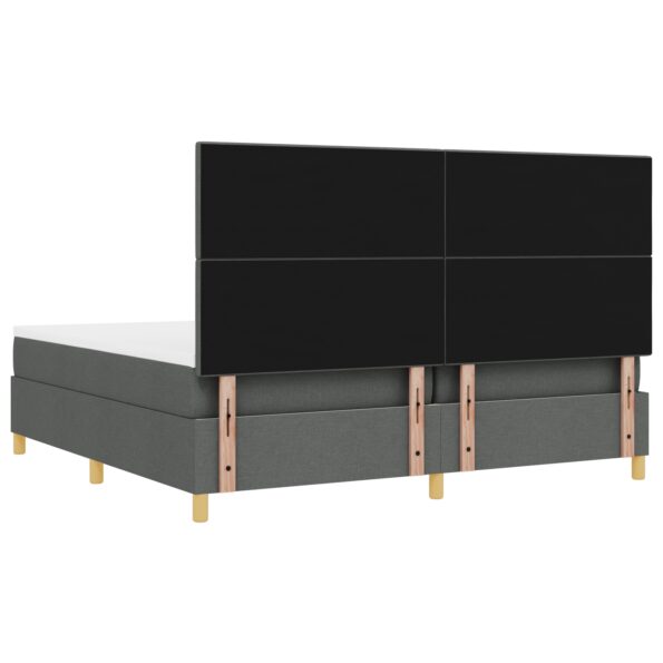 3339645_10.jpg vidaXL Box Spring Posteľ s Matracom Tmavo Šedá 200x200 cm Textília – Obrázok 10